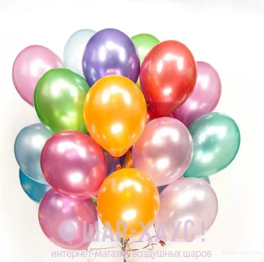 Воздушные шары с гелием "Ассорти" металлик фото