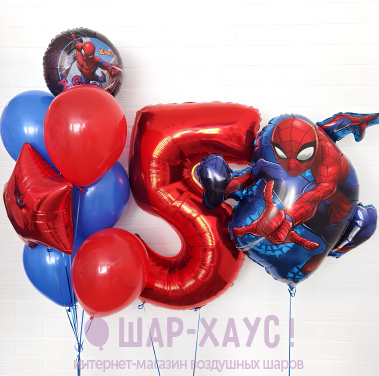 Композиция из шаров "Spiderman" фото