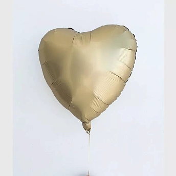 Фольгированное сердце матовое "Золото"