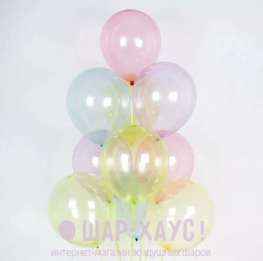 Воздушные шары с гелием разноцветные "Кристаллы" фото