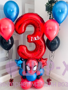стойка из шаров с цифрой человек паук воздушные шары spiderman фото