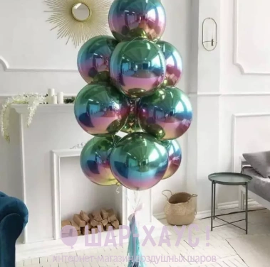 Фонтан из воздушных шаров сфер "Градиент" фото
