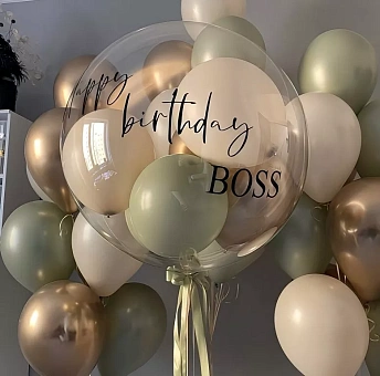 Композиция из шаров "С днем рождения, Босс"