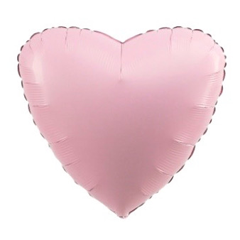 Фольгированное сердце "Пыльная роза"