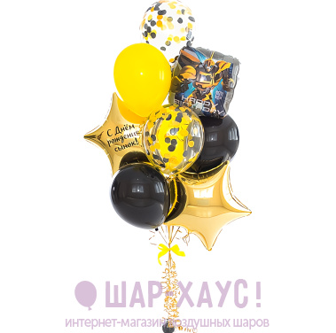 Фонтан из 10 шаров "Трансформеры" фото