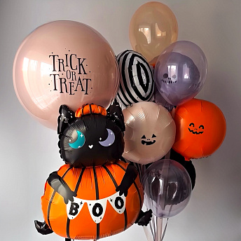 Композиция из шаров "Trick or treat"
