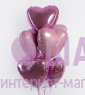 Фольгированное сердце "Розовый металлик"