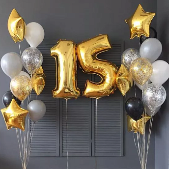 Композиция из шаров "Золотая дата" 