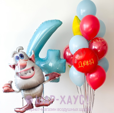 Композиция из шаров "Стильный Буба" фото