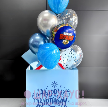 Коробка сюрприз с шарами "Brawl Stars" фото