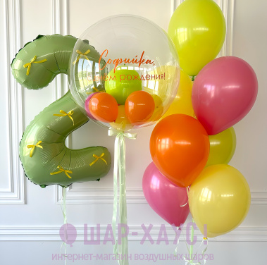 Композиция из шаров "Фруктовый салат"  фото