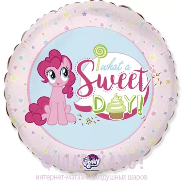 Фольгированный круг My little Pony "Sweet Day" фото