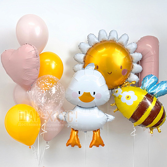 Композиция из шаров "Полянка" 