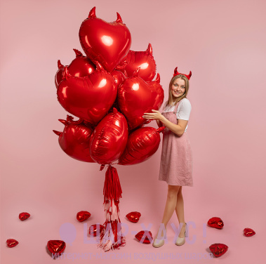 Букет из шаров "Любовь до чертиков" фото
