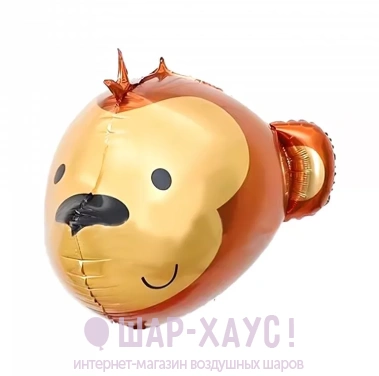Фольгированный шар 3D Обезьяна Мартышка, Мордочка фото