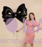 Фольгированная фигура "Бант черный сатин"