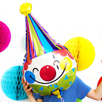 Фольгированная фигура "Клоун в колпаке" 