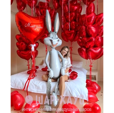 Композиция из шаров "From Bunny with love" фото
