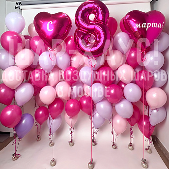 Фотозона из шаров на 8 марта