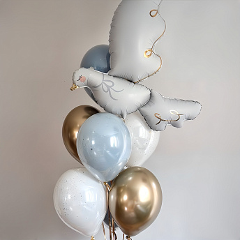 Фонтан из шаров "Голубка"