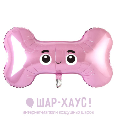 Фольгированная фигура "Косточка розовая" фото