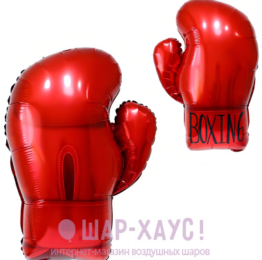 Фольгированная фигура "Боксерская перчатка красная"  фото