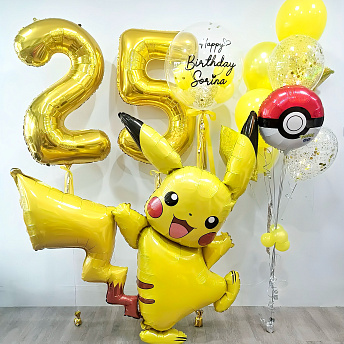 Композиция из шаров "Пикачу - желтый праздник" 