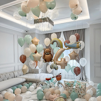 Композиция из шаров "Стильная мята" 
