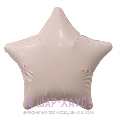 Фольгированная звезда "Мистик Крем" фото