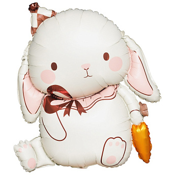 Фольгированная фигура "Зайка в колпаке сатин"  