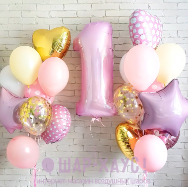 Композиция из шаров "Загадочный праздник" фото