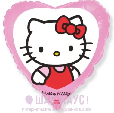 Фольгированное сердце Hello Kitty Милый котенок фото