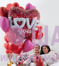 Фольгированный шар с гелием "Джамбо Love" голография 91 см
