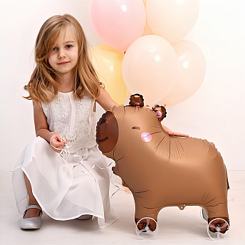 Фольгированная фигура AIR "Капибара на колесиках"