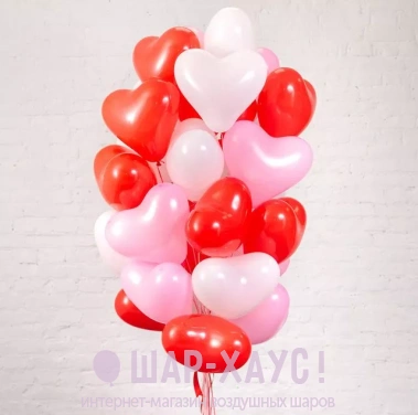 Воздушные шары с гелием "Для влюбленных" фото