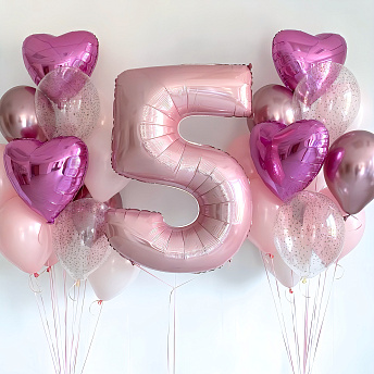 Композиция из шаров "Сладкая вата" 