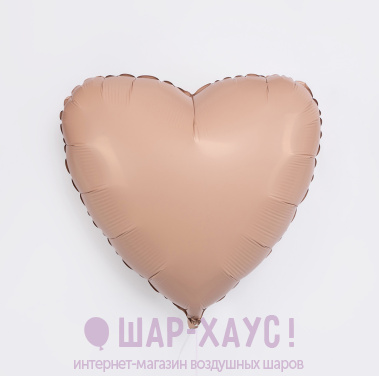 Фольгированное сердце "Винтажная роза" фото