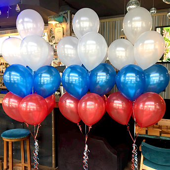 Композиция из шаров "Три фонтана триколор" 