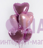 Фольгированное сердце "Розовый пастель"