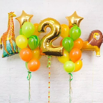 Композиция из шаров для детей "В стиле Тропики"