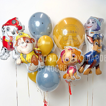 Композиция из шаров "Ретро Щенячий Патруль" 