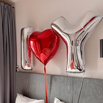 Надпись из шаров "I LOVE YOU"