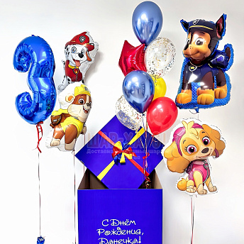 Композиция из шаров "Синий патруль" 
