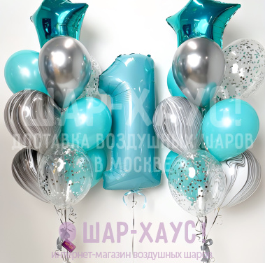 Композиция из шаров "Холодок" фото