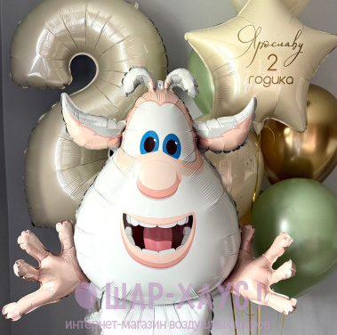 Композиция из шаров "Оливковый буба"  фото