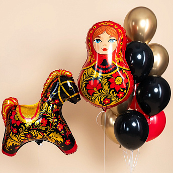 Композиция из шаров "Хохлома" 