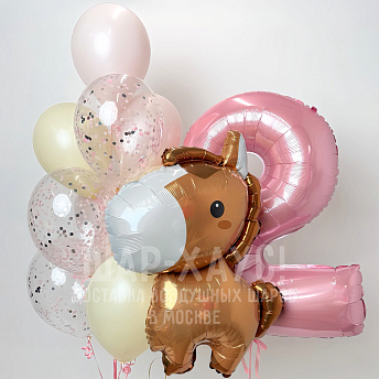 Композиция из шаров "Маленькая лошадка" 