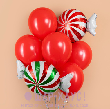 Букет из воздушных шаров "Новогодние конфетки" фото