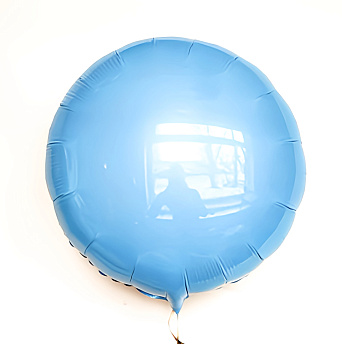 Фольгированный круг "Голубой металлик"