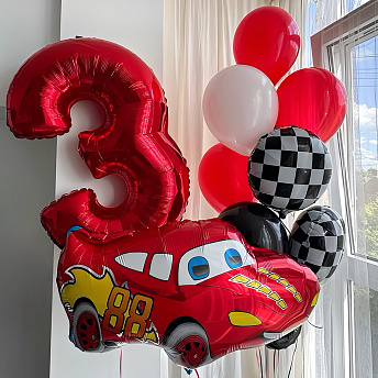 Композиция из шаров "Гоночная тачка" 